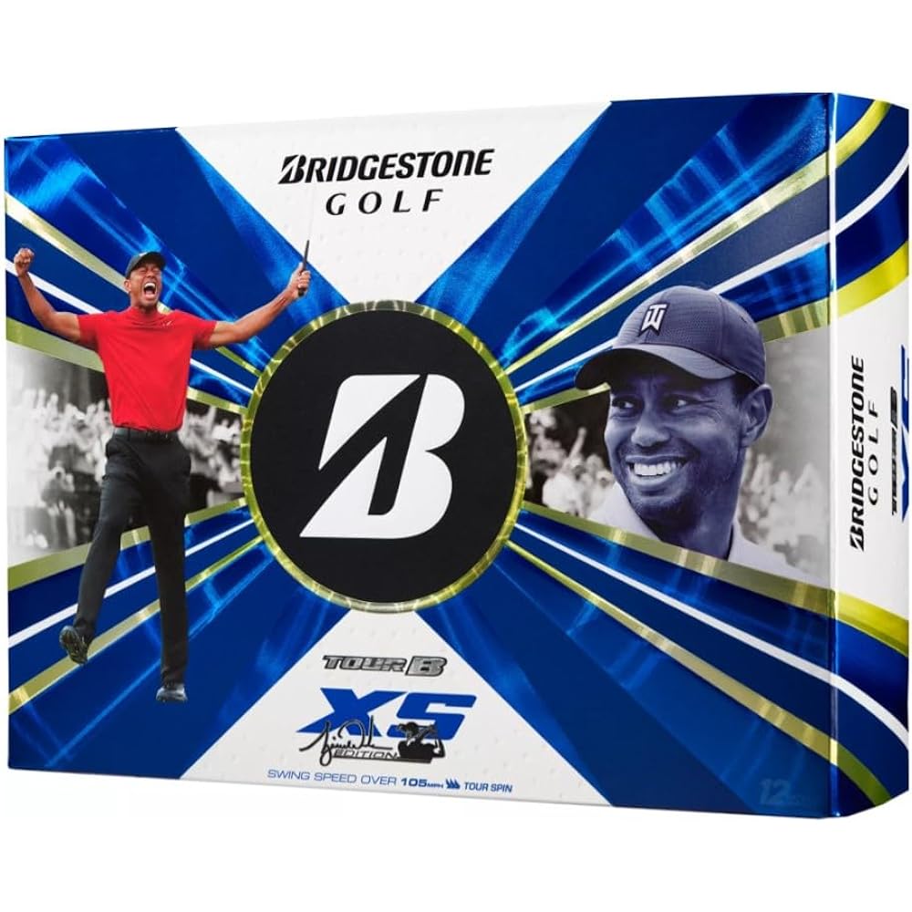 Bridgestone Golf TOUR B XS 2022 TIGER Specification Model Golf Balls 1 Dozen (12 Balls) BRIDGESTONE GOLF USA Direct Import White
