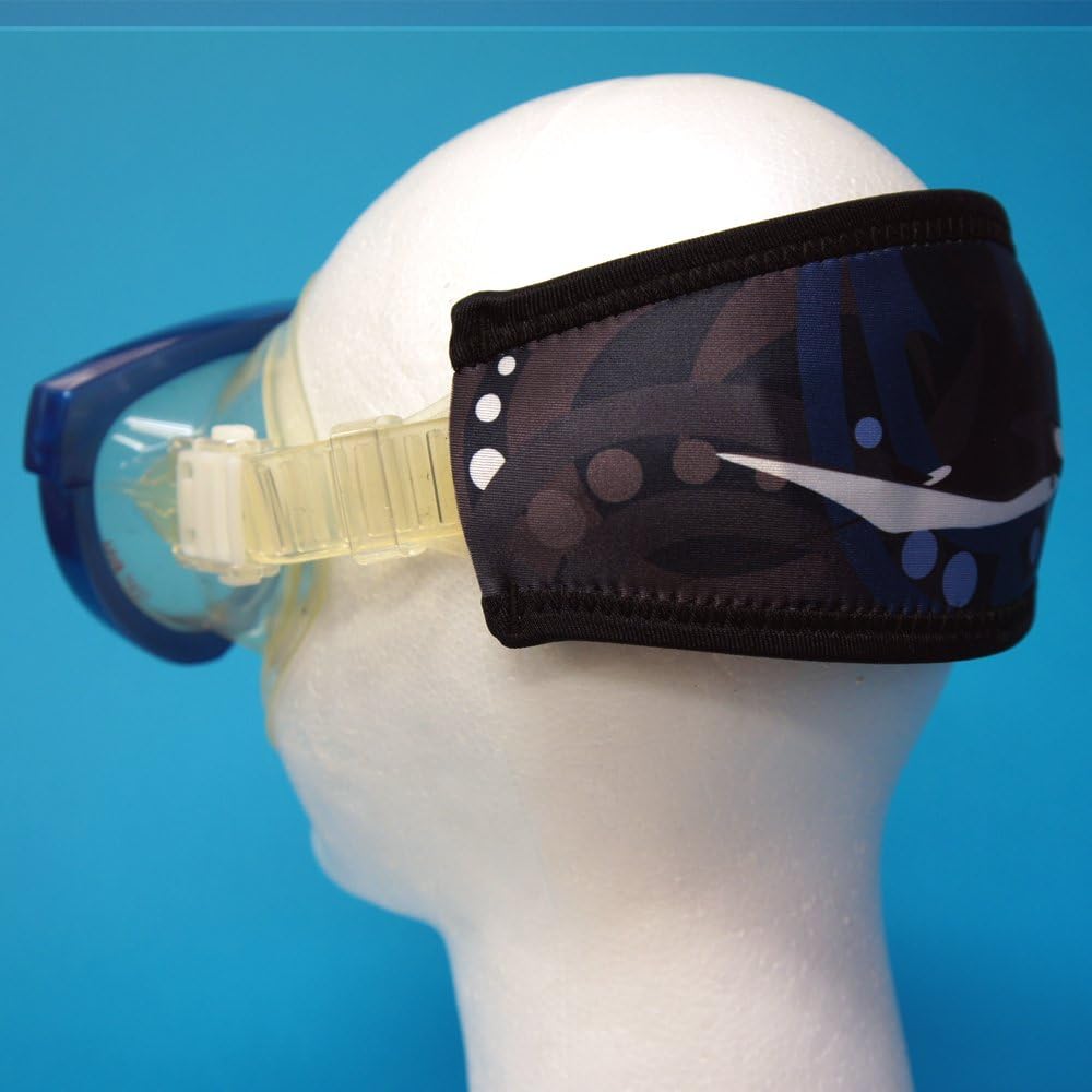 SeaCanary Snorkeling Diving Mask Strap Cover Macau Manta Black