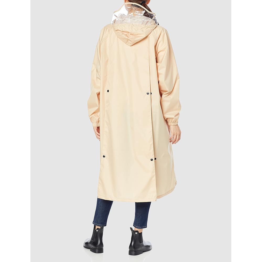 [Moonbat] CYPRES COLLINE Backpack Compatible Cycle Coat Raincoat Plain Simple Stylish Cute Storage Bag Hooded Women's Beige 23-402-13107-00 M Size