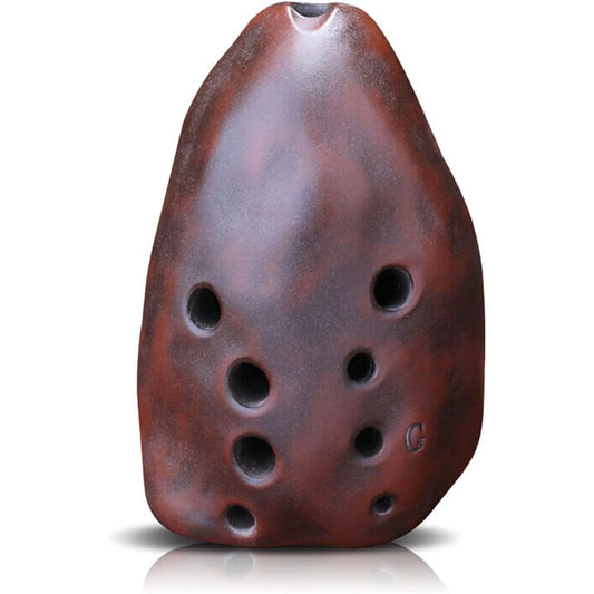 10 Holes Stone-shaped Ceramic Xun G Tuning Washable Beginner Ocarina Wind Instrument Ocarina Musical Instrument