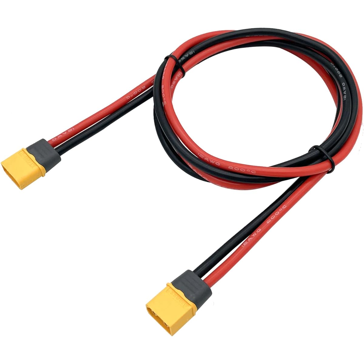 XT60 XT60H Extension Cable XT60 to XT60 Female Male Adapter Converter Extension Cord with 12AWG 100cm Wire for RC Lipo Battery