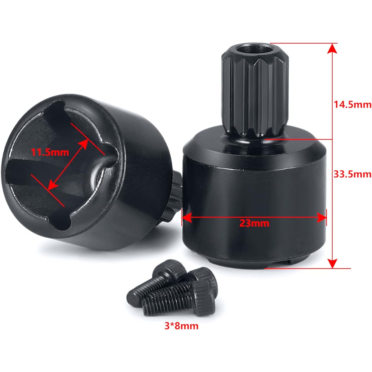 2pcs/set Black Heavy Duty Drive Cup 1/5 Traxxas X-MAXX Upgrade Parts