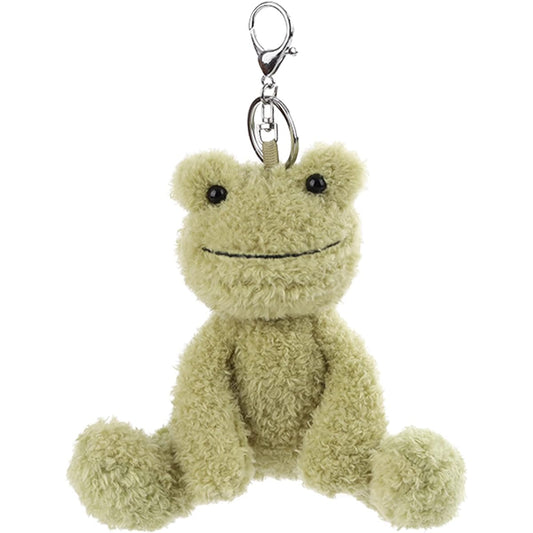 Apricot Lamb Cute Toy Plush Green Frog Stuffed Animal Soft Keychain for Kids Bag Wallet Backpack Handbag (6 inch)
