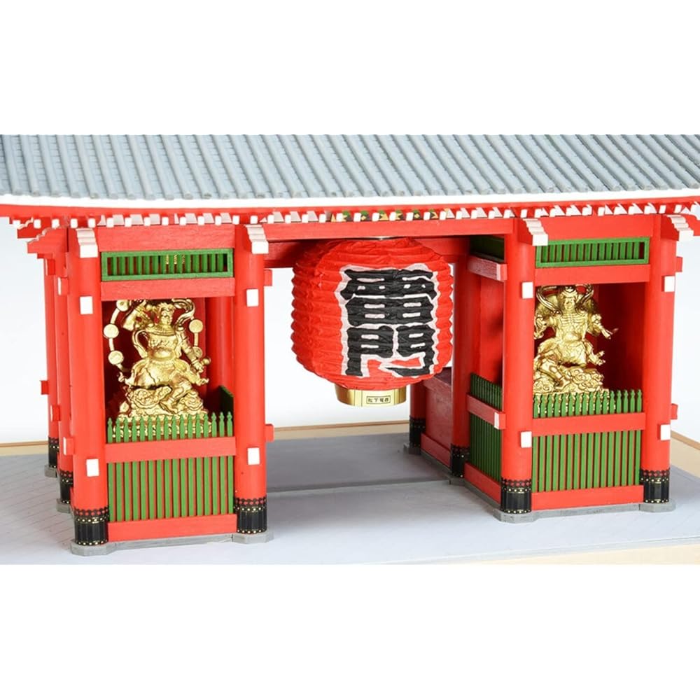 Woody Joe 1/50 Kaminarimon Painted Type Wooden Model Assembly Kit