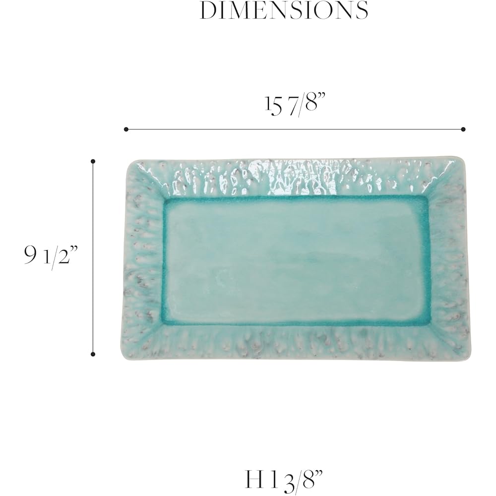 [Regular Imported Product] Costa Nova Plate Long Plate Rectangle Tray L Approx. 40cm Madeira Blue Dishwasher Safe Microwave Safe BOR401B