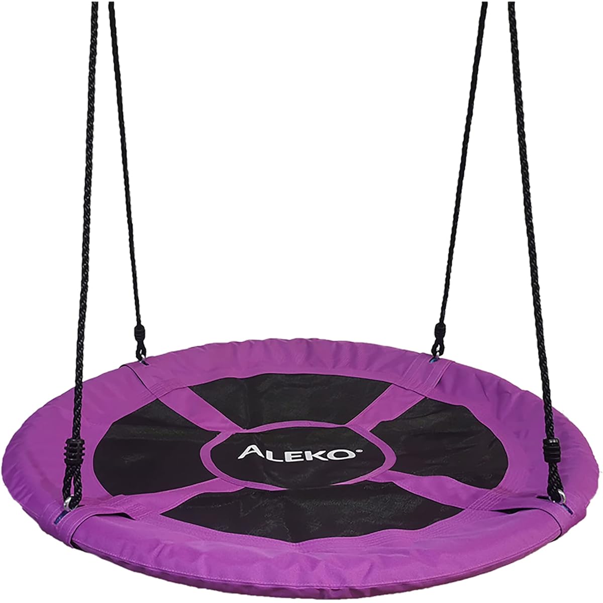 ALEKO Outdoor Saucer Platform Swing with Adjustable Hanging Rope, Tree/Swing Set, Perfect for Backyard/Playground/Playroom, Safe Design, 660 lb Capacity (47" Blue)