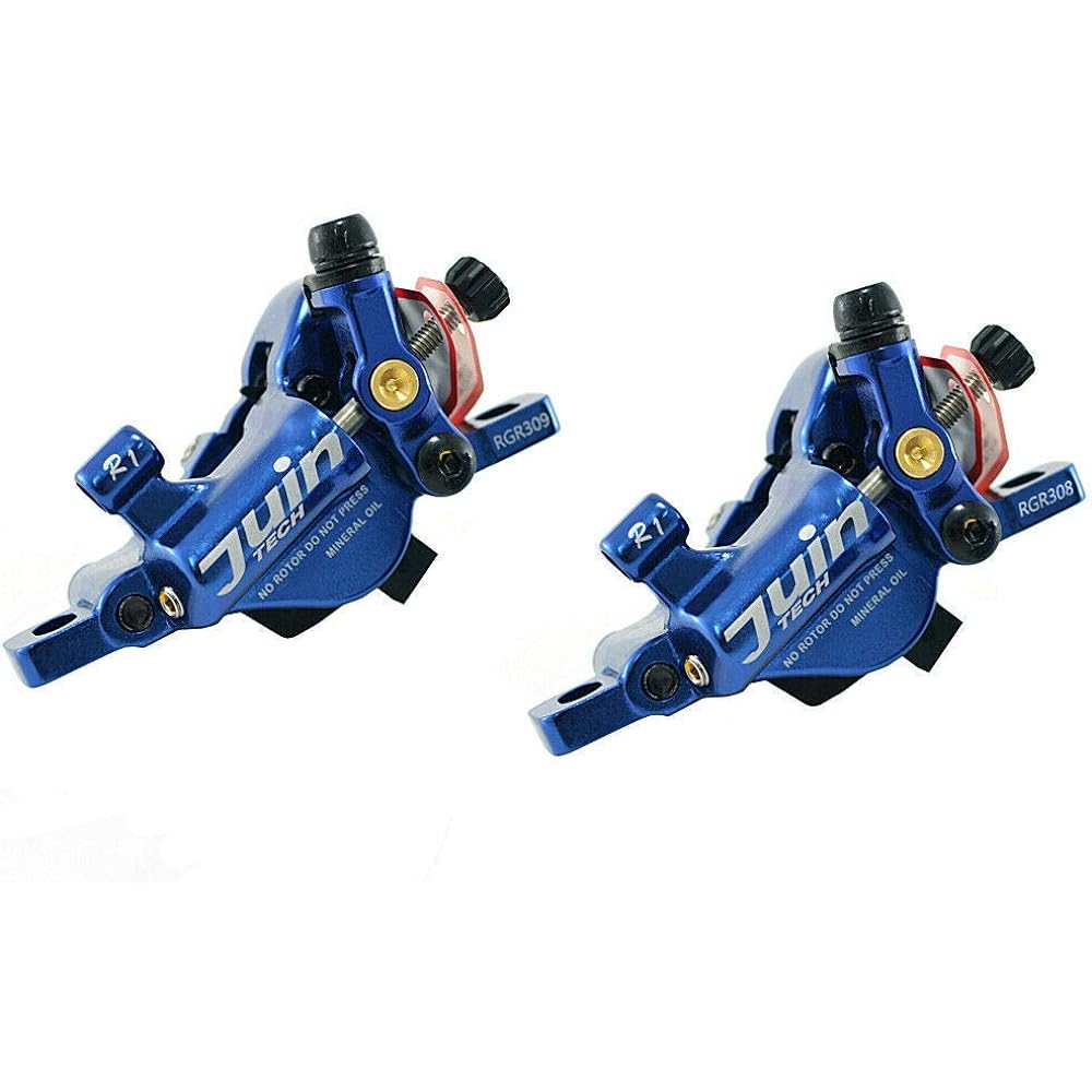 JUIN TECH R1 Hydraulic Road CX Disc Brake set 160mm with Rotor, Front and Rear, Blue, JT1903