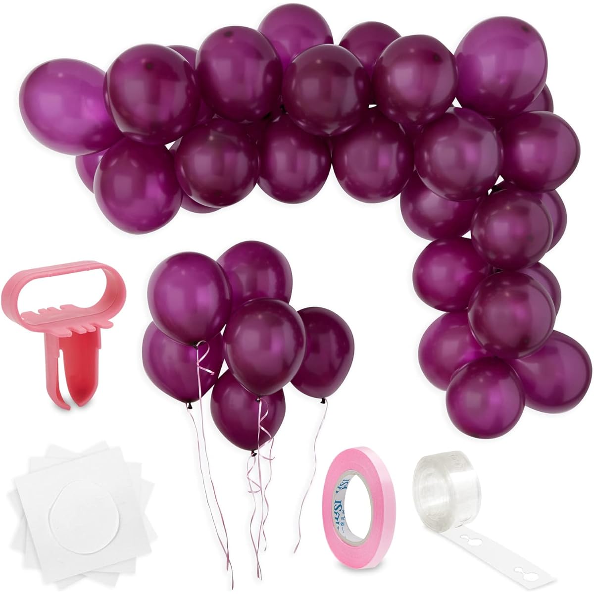 DIY Blush Burgundy Balloon Garland Kit (124 Pieces)