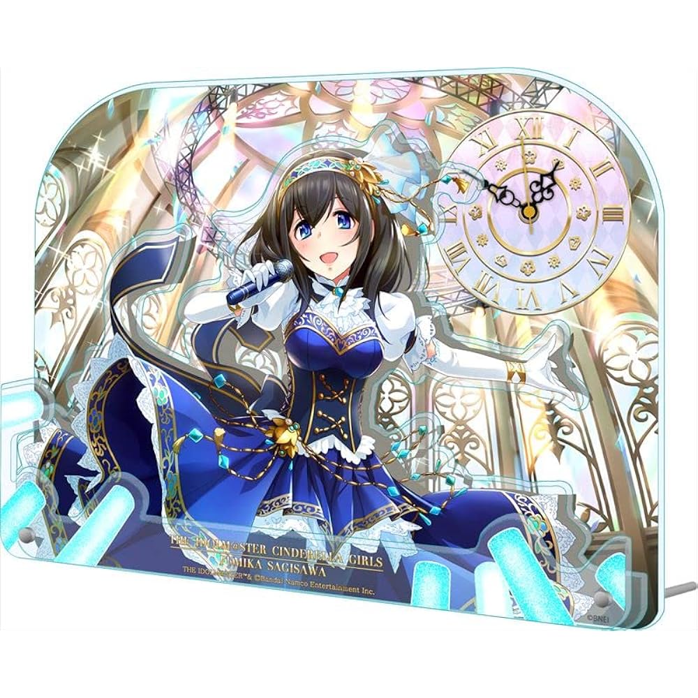 Seasonal Plants The Idolmaster Cinderella Girls BIG Acrylic Table Clock Fumika Sagisawa Bright Memories + Ver. Approx. H190 x W260mm Acrylic