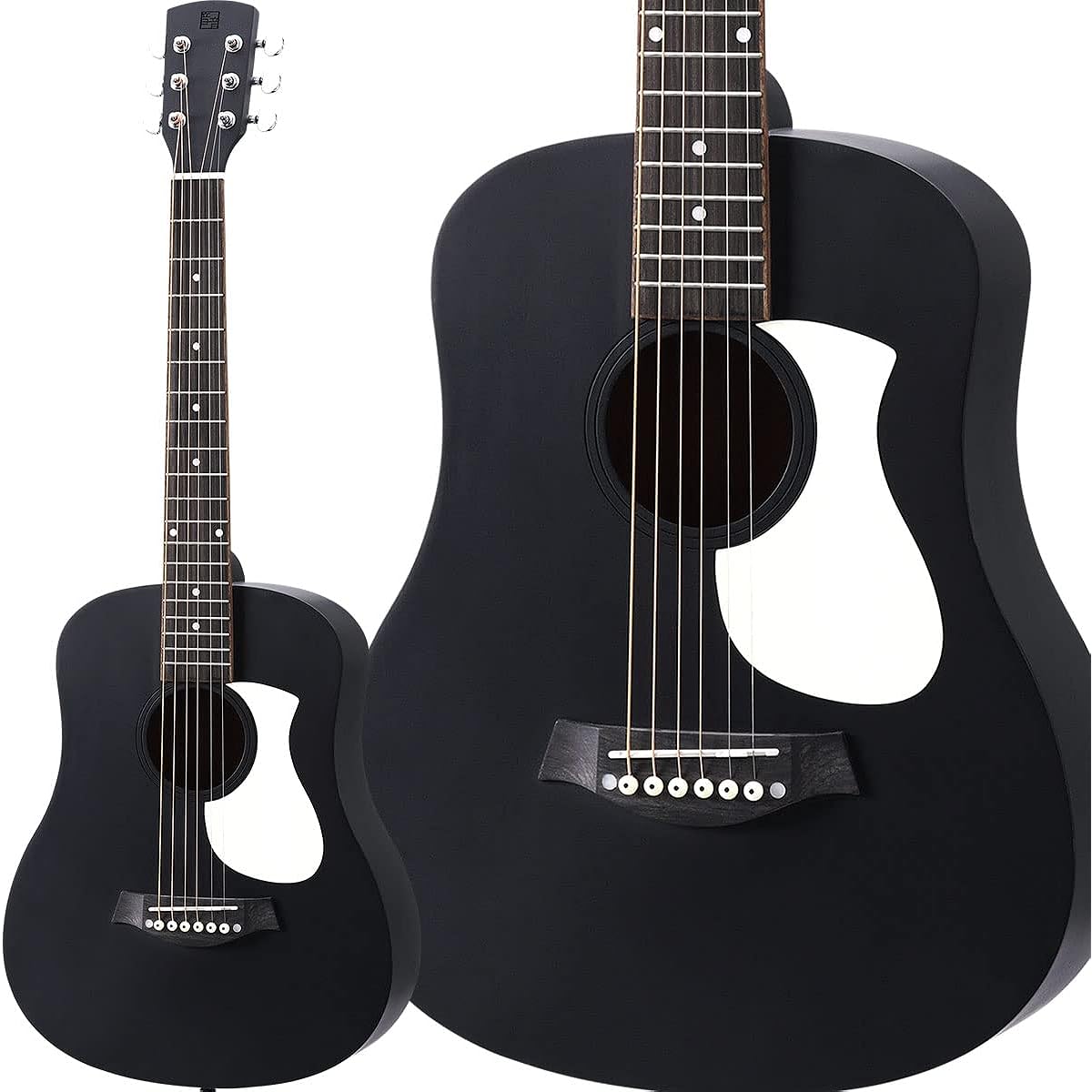 Otono DT1S MBK (Matte Black) Mini Acoustic Guitar Mini Guitar Matte Black Soft Case Included Otooot
