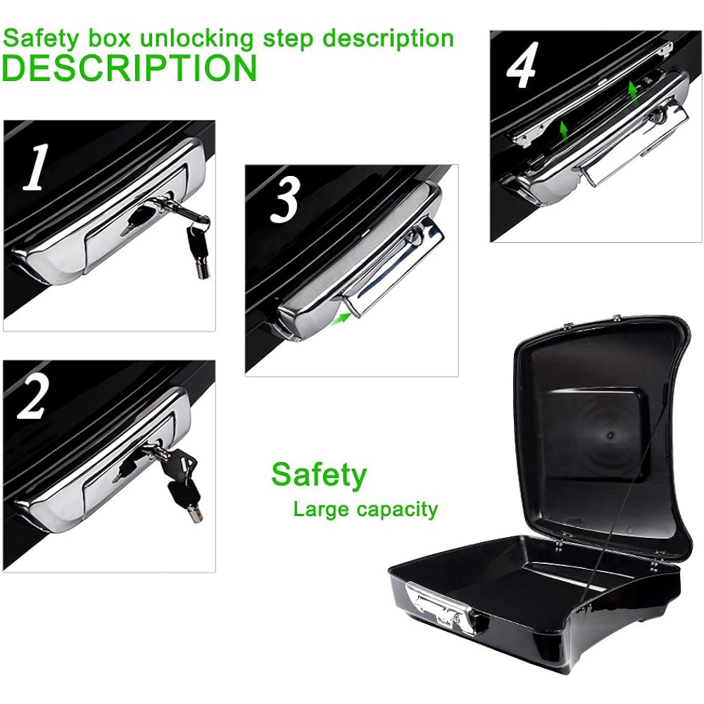 LEAGUE&CO Chopped Tour Pack with Pack Trunk Backrest Compatible with King Tour Pack Harley Davidson Tour 2014-2020 (Tail Light)