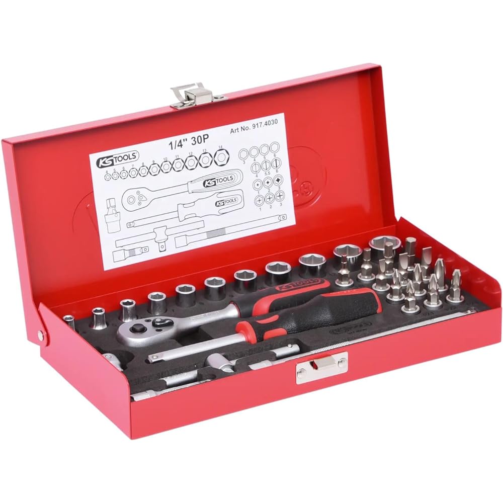 KS TOOLS 1/4" Socket set 30 pcs 917.4030