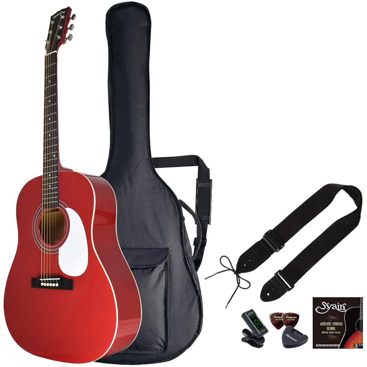 Sepia Crue Sepia Crue Acoustic Guitar Beginner Light Set Round Shoulder Type JG-10/WR Wine Red