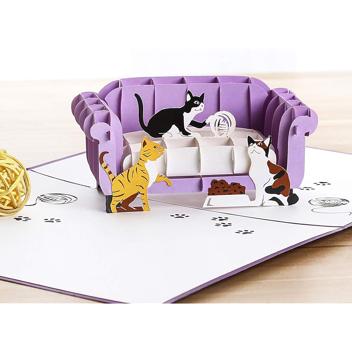 Liif Funny Cat 3D Greeting Pop Up Cards for All Occasions Cat Birthday Cards - Kitten Cute Fun Adorable Thinking Just For You Because Thank You Retirement Cat Lover Gifts