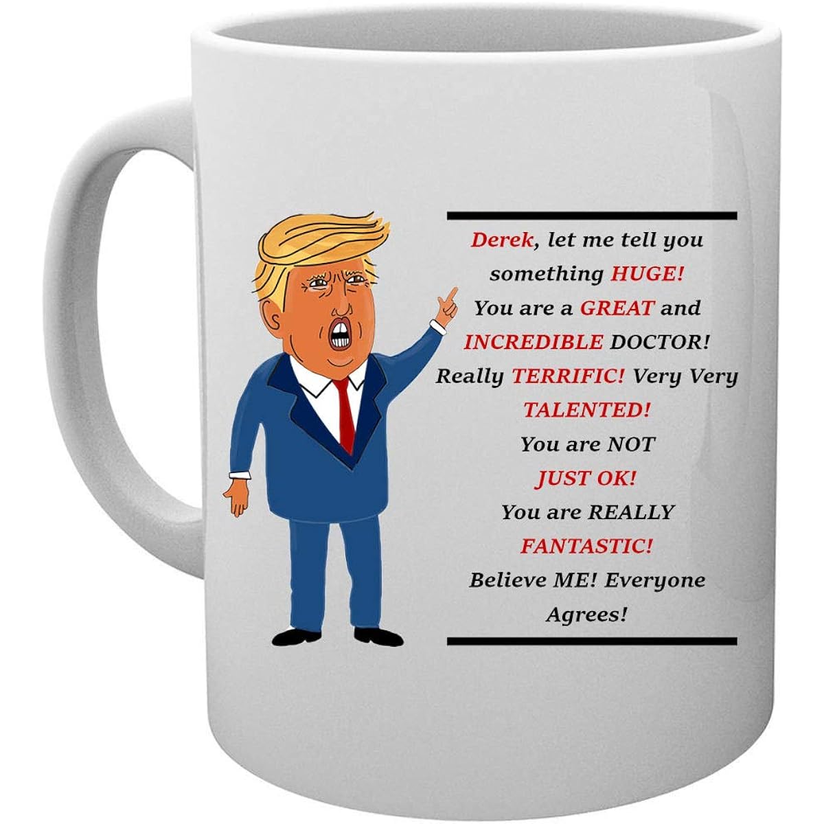 The Trendy Turtle Donald Trump Nurse Doctor Appreciation Ceramic Coffee Mug Tea Mug