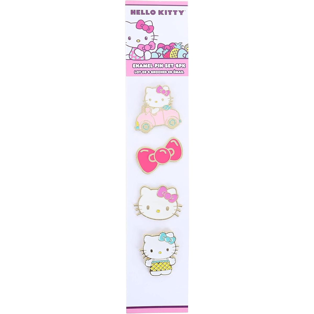 Seven20 Sanrio Hello Kitty Enamel Pin Set of 4 | Metal Badge Accessories for Backpacks Hats, One Size, Metal, No Jewels.