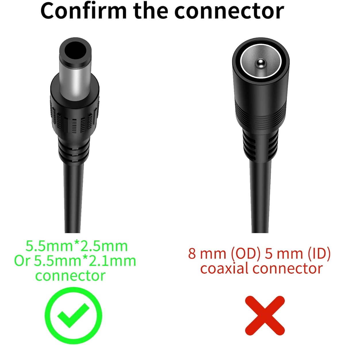 POANES 29.4V Electric Scooter Charger Universal 25.2V 25.9V 24V 7S Lithium Battery Pack 5.5x2.5mm DC Round Plug 8mm 3 Prong Connector (1.5A)