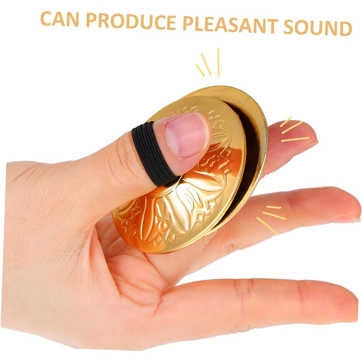 Vaguelly 50 Finger Cymbals Mexican Mini Hand Percussion Hand Bells Musical Dance Finger Cymbals Mini Simba