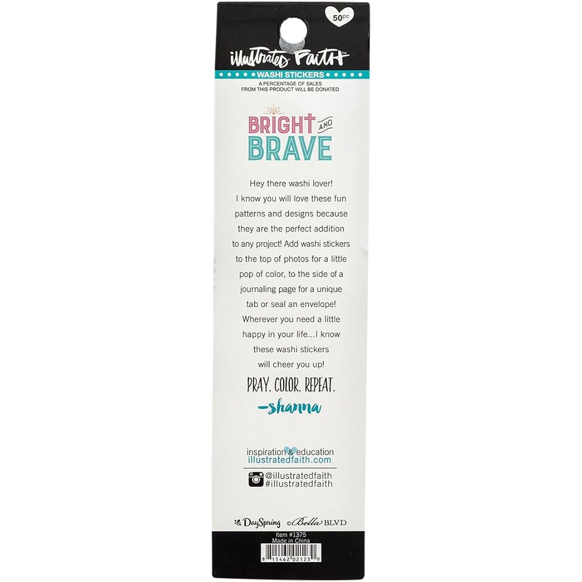 Illustrated Faith - Long Sticker - Bright and Brave