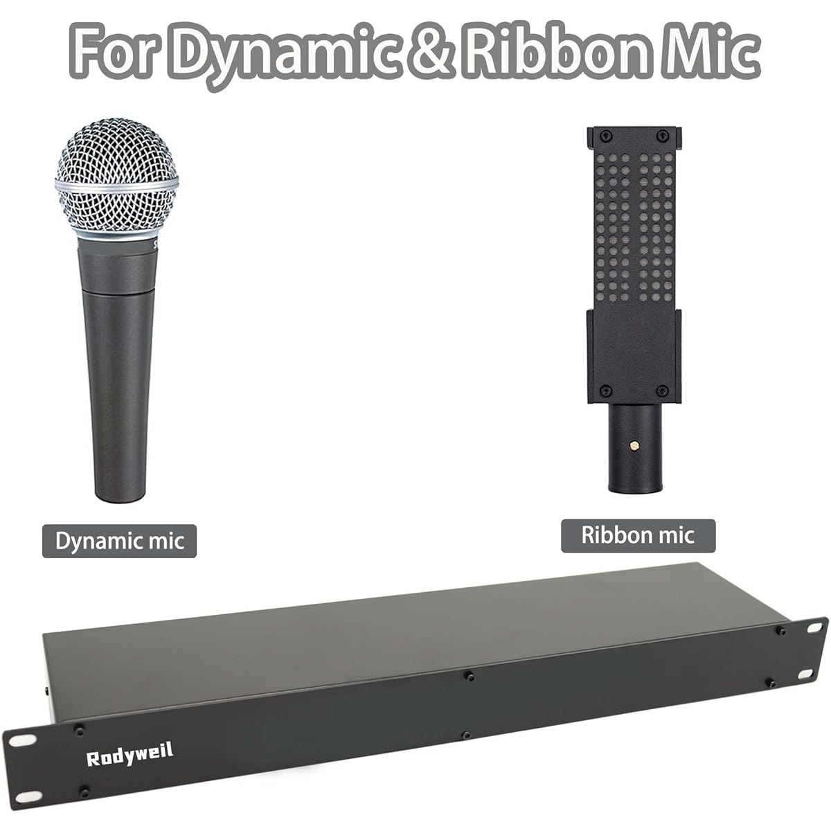 Rodyweil Mic Preamp Dynamic Mic Booster Mic Activator (Red)