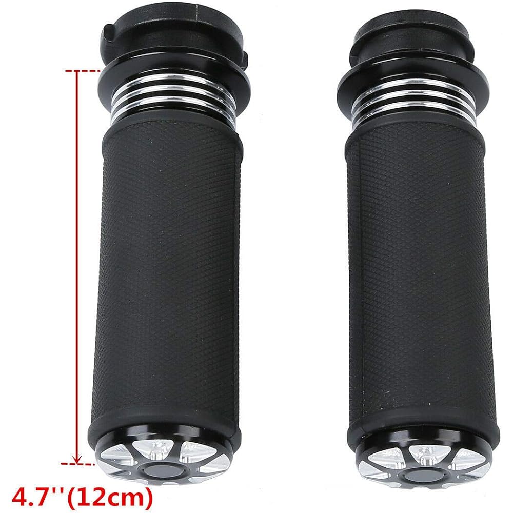 TCT-MOTORPARTS Electric Handlebar Hand Grip 1 Inch for Harley Touring Road King FLHR Street Glide FLHX 2008-2023 Fat Boy 114 FLFBS Heritage Classic FLHC Softail Slim FLSL Street Bob