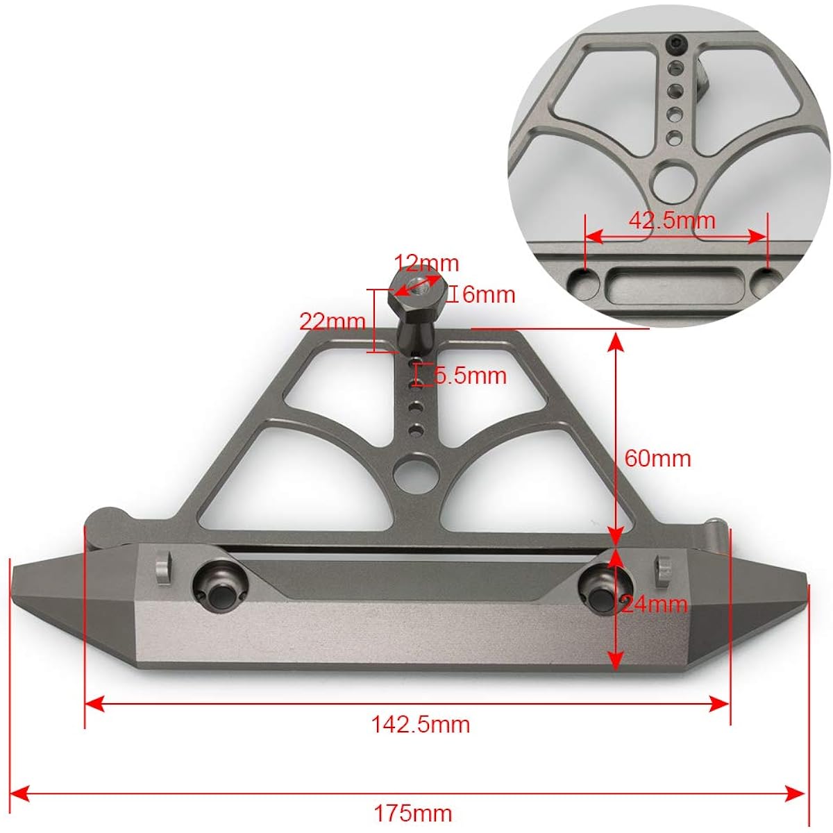 Rear Bumper for 1/10 RC Axial SCX10 & SCX10 II 90046 90047 Crawler Car