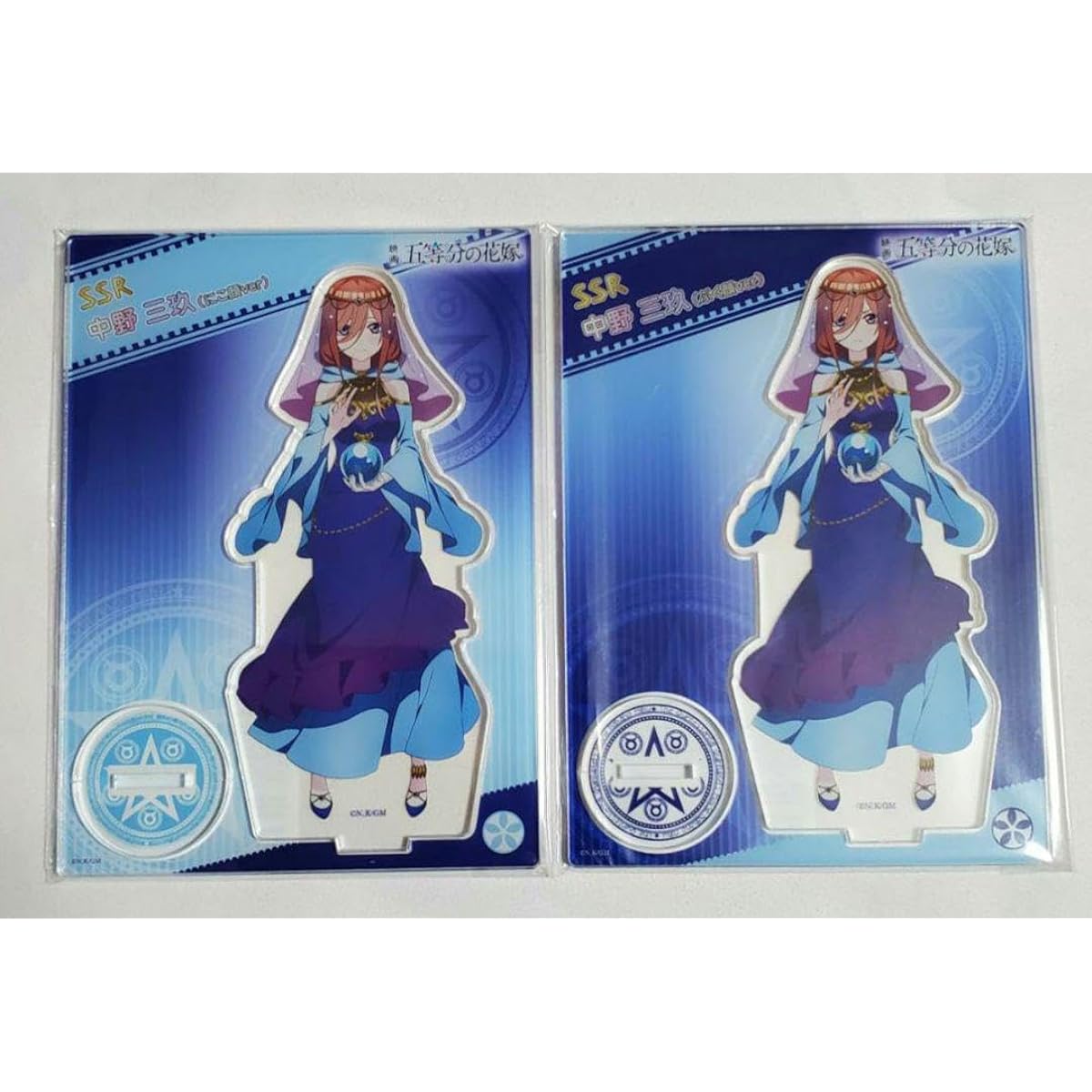 The Quintessential Quintuplets Karaoke no Tetsujin Collaboration Nakano Miku Acrylic Stand Acrylic Stand Puffy Face Smiling Face 2-Piece Set