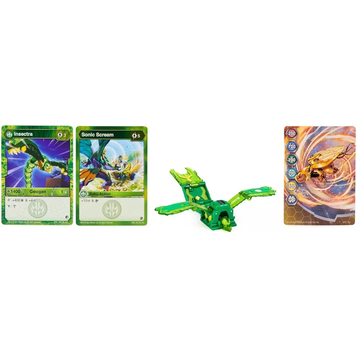 Bakugan Geogan Rising 2021 Ventus Insect Geogan (Villocchi Combiner Part 7 2) Collectible Action Figure and Trading Card