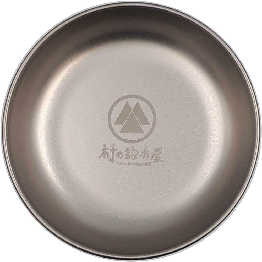 [Made in Tsubame Sanjo] Village Blacksmith Pure Titanium Deep Lunch Plate 18cm