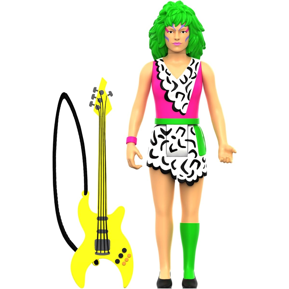 Super7 Jem and The Holograms Pizzaz (Neon Retro Box) 3 3/4-Inch Reaction Figure