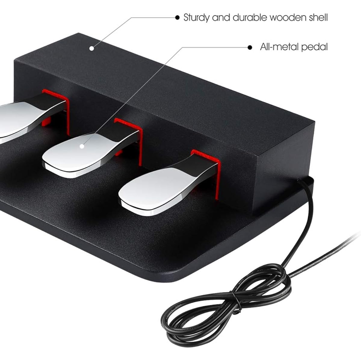 ATNEDCVH Digital Keyboard Piano 3 Pedal Unit for Roland FP30 FP30X Electric Piano (Black)