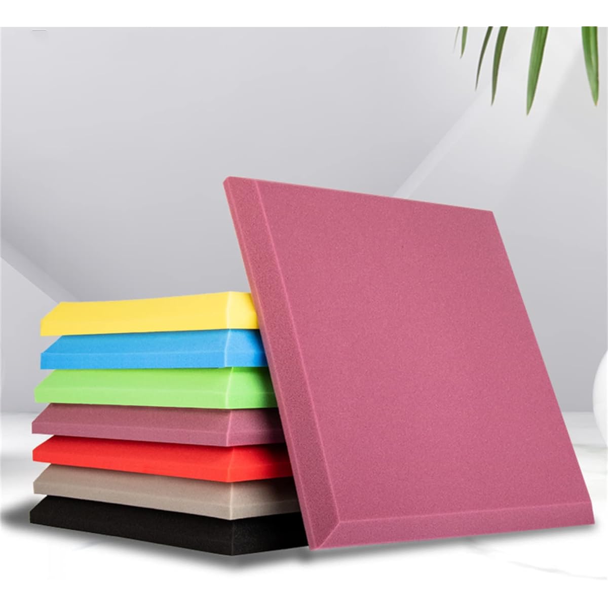 Sound Absorbing Panel, 10pcs High Density Sound Absorbing Sponge Soundproof Foam Board Acoustic Treatment Decorative Tiles for Walls, Doors, Ceilings (E 50*50*5CM) (C 50*50*5CM)