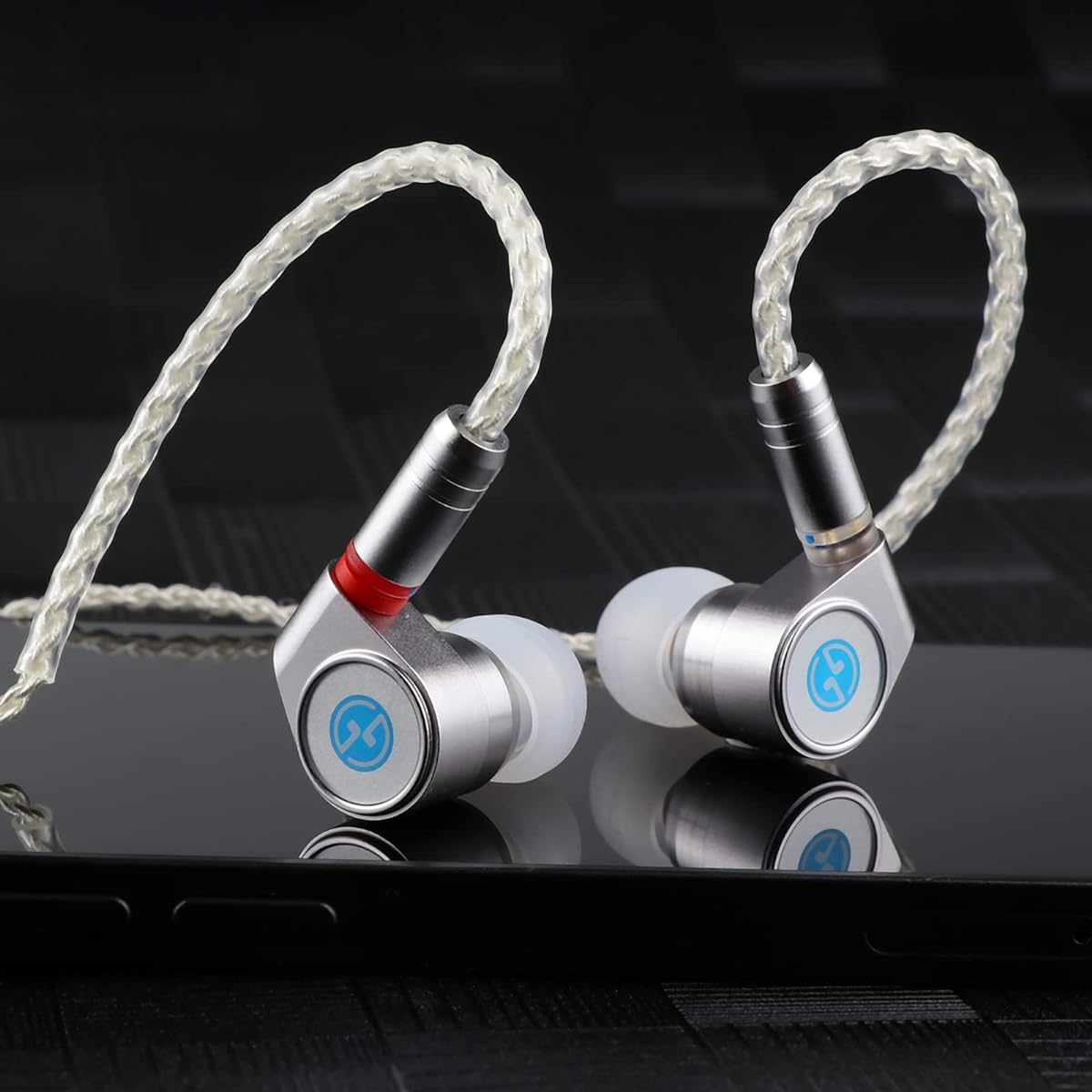 Linsoul 2022 Upgraded TIN HiFi T2 DLC 2DD 10mm Dynamic Driver In-Ear Monitor Earphones with Detachable 0.78mm 2-Pin 5N 8-Core Silver Plated Cable for Audiophiles/DJs/Musicians, Aluminum Cavity