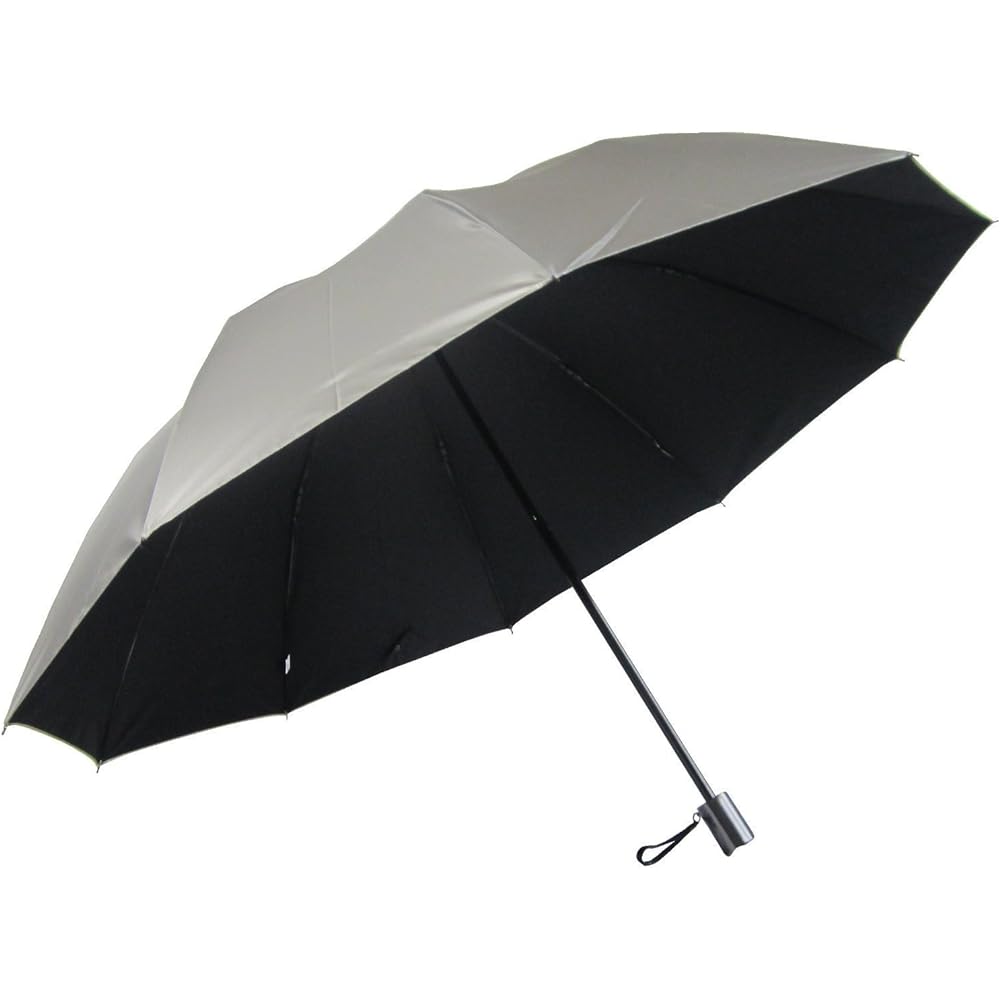 Okamoto Harajuku Store Large Umbrella, For Both Sunny and Rainy Days, Parasol for Men (Silver / Cuts over 99% of UV rays / Returns to original state even if turned over) Windproof ribs (UV protection / Light blocking / Heat shielding) Lightweight