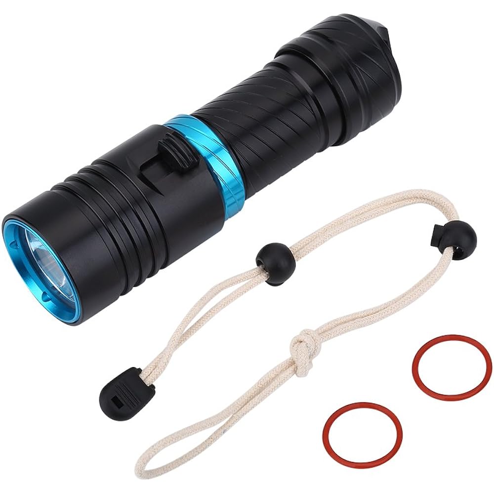 Diving Light 50m Waterproof Night Diving Scuba Diving Light Portable LED Light Rechargeable Disaster Prevention & Security Outdoor Aluminum