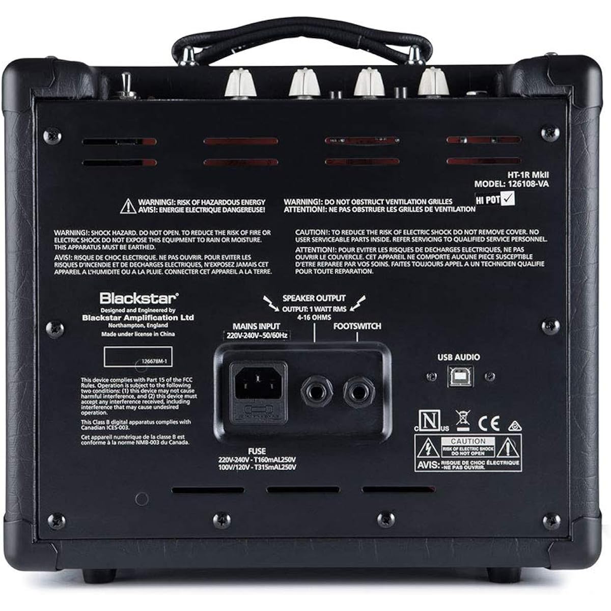 Blackstar Guitar Amplifier HT-1R MKII BS HT-1R MK2 VALVE COMBO REVERB