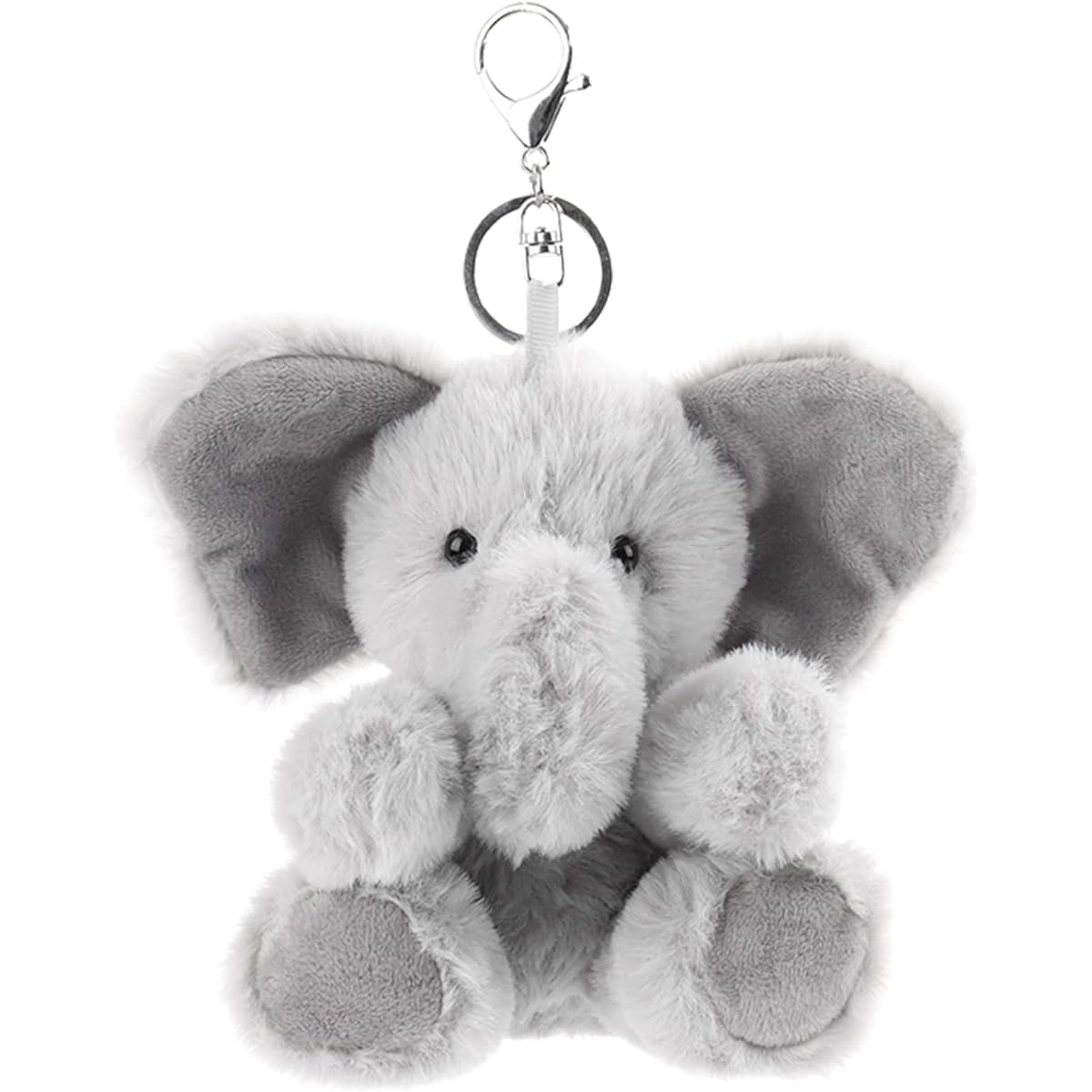 Apricot Lamb Cute Toy Stuffed Gray Elephant Stuffed Soft Keychain for Kids Bag Wallet Backpack Handbag (6 inch)