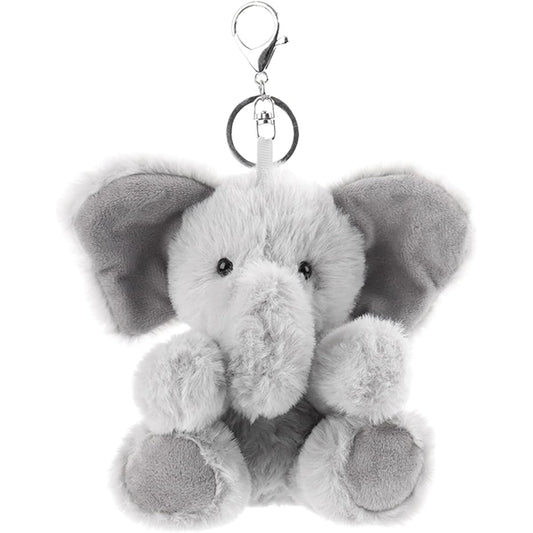 Apricot Lamb Cute Toy Stuffed Gray Elephant Stuffed Soft Keychain for Kids Bag Wallet Backpack Handbag (6 inch)