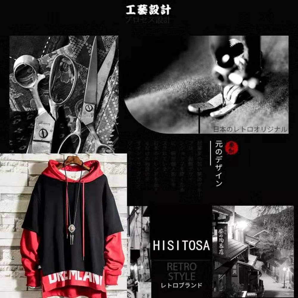 [HISITOSA] Hoodie, Men's, Autumn Clothing, Long Sleeve, Cotton, Light, Soft, Comfortable, Sweatshirt, Pullover, Loose, Casual, Large Size, Popular Clothes, Men's, Spring, Autumn, Winter