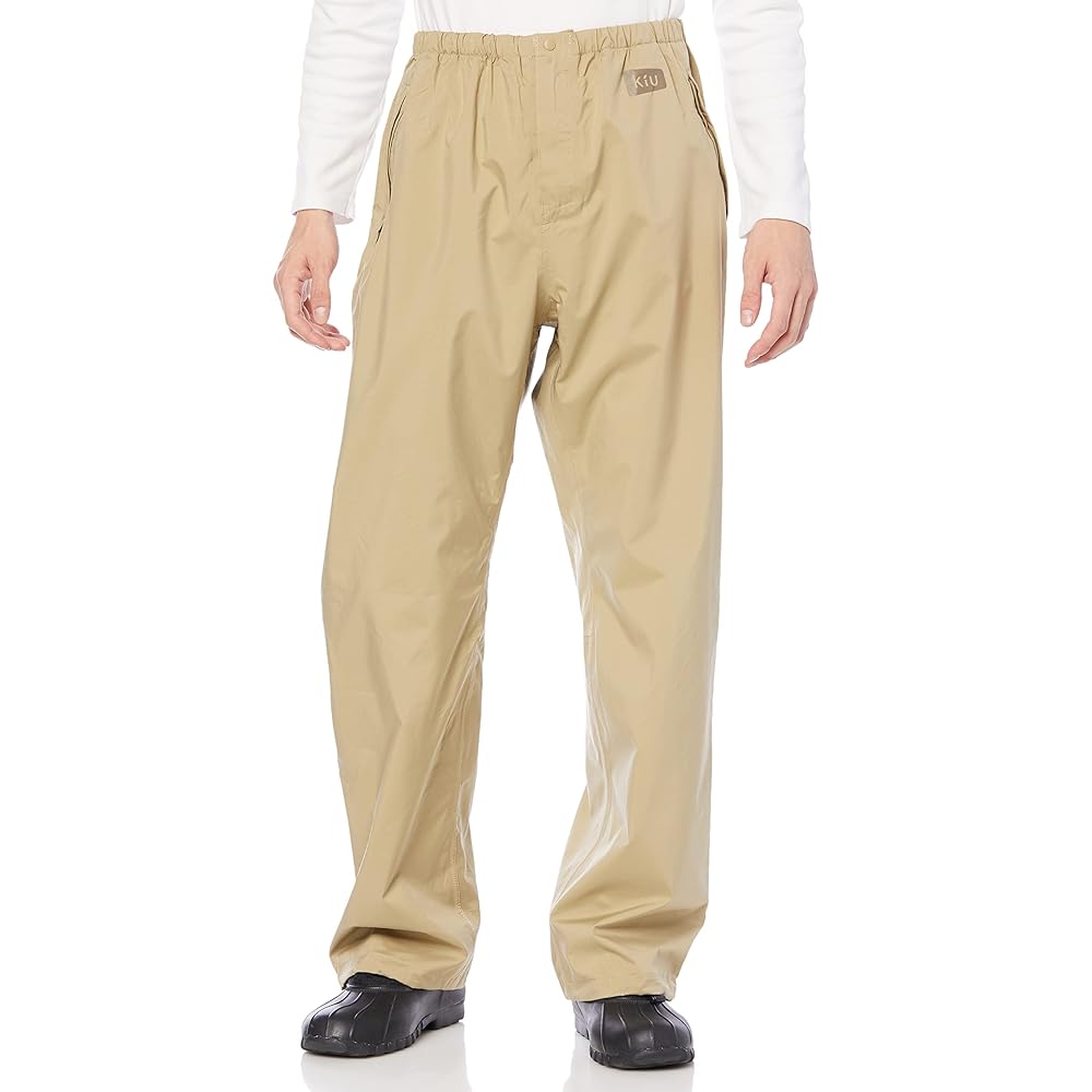 KiU Waterproof Pants, Heavy Rain Compatible, 2WAY Stretch Rain Pants, Mighty Red, L, Moisture Breathable, Durable, Stretchy K183L-916