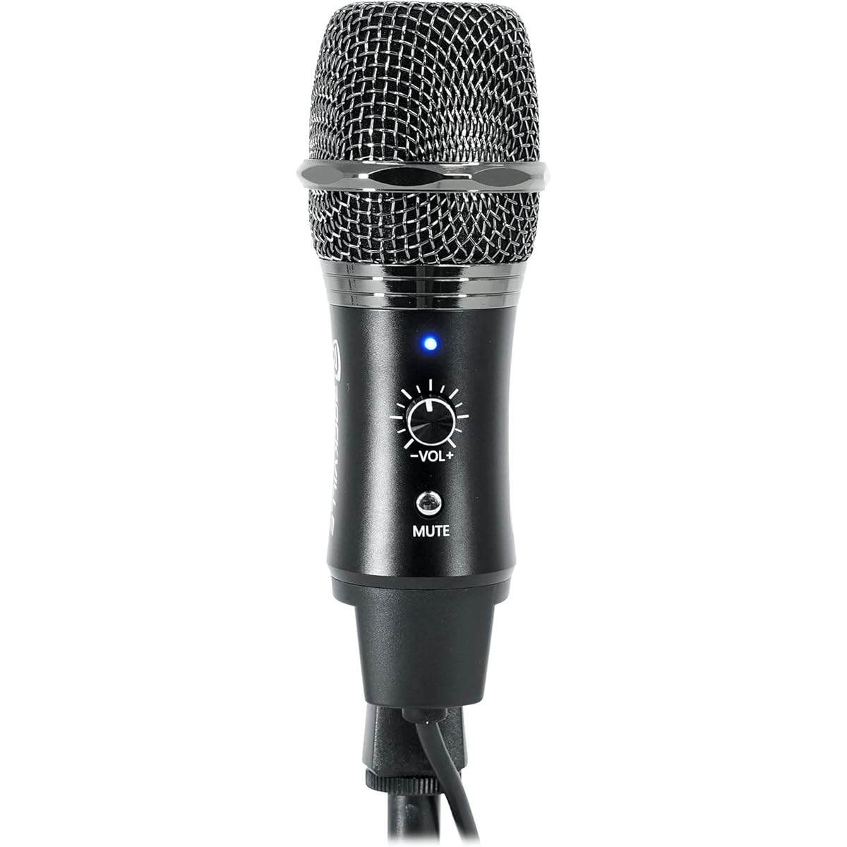 Rockville A-Stream Live Streaming USB Microphone with Gain+Mute Controls+Stand+Cable