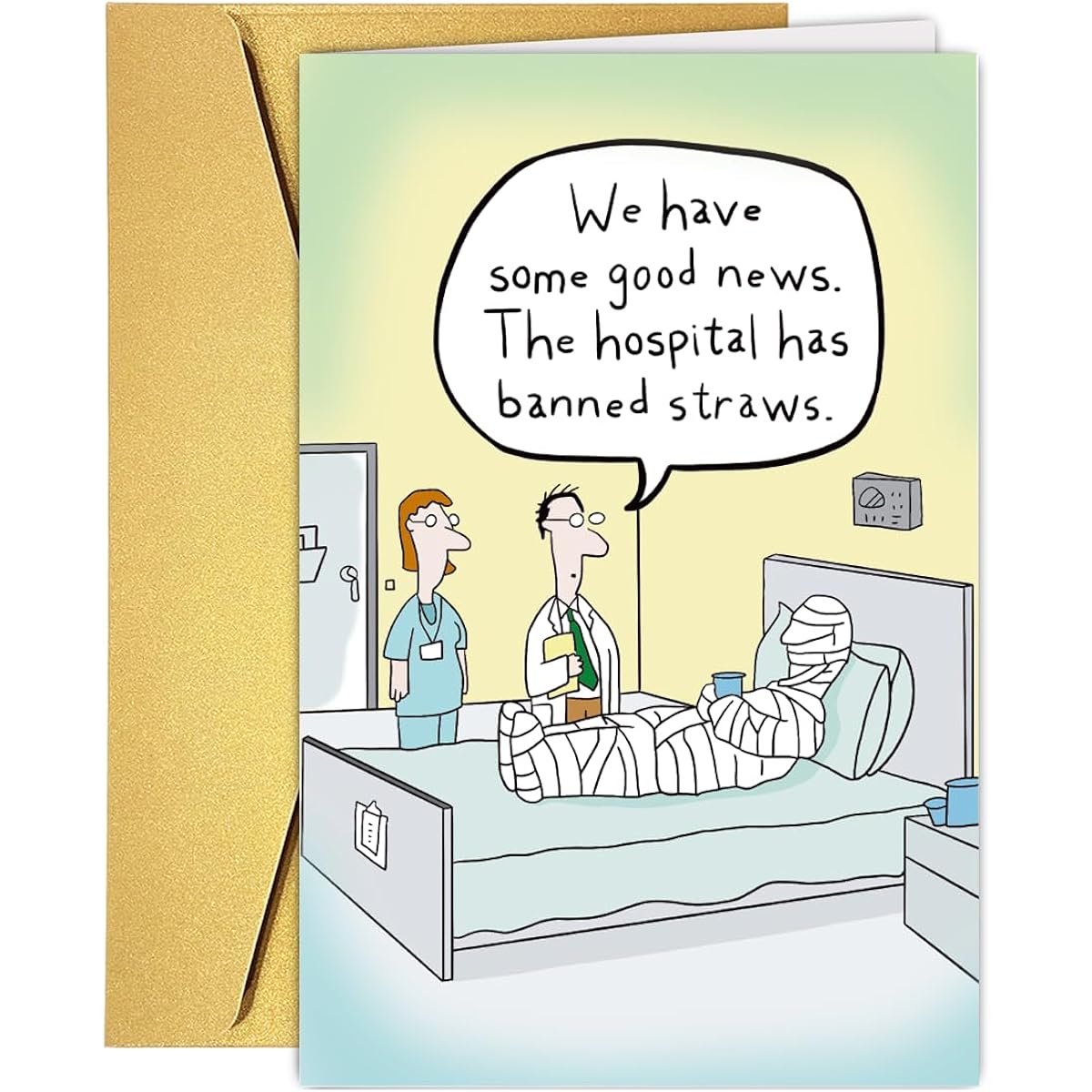 UUEFKTN Get well card for him her think of you card