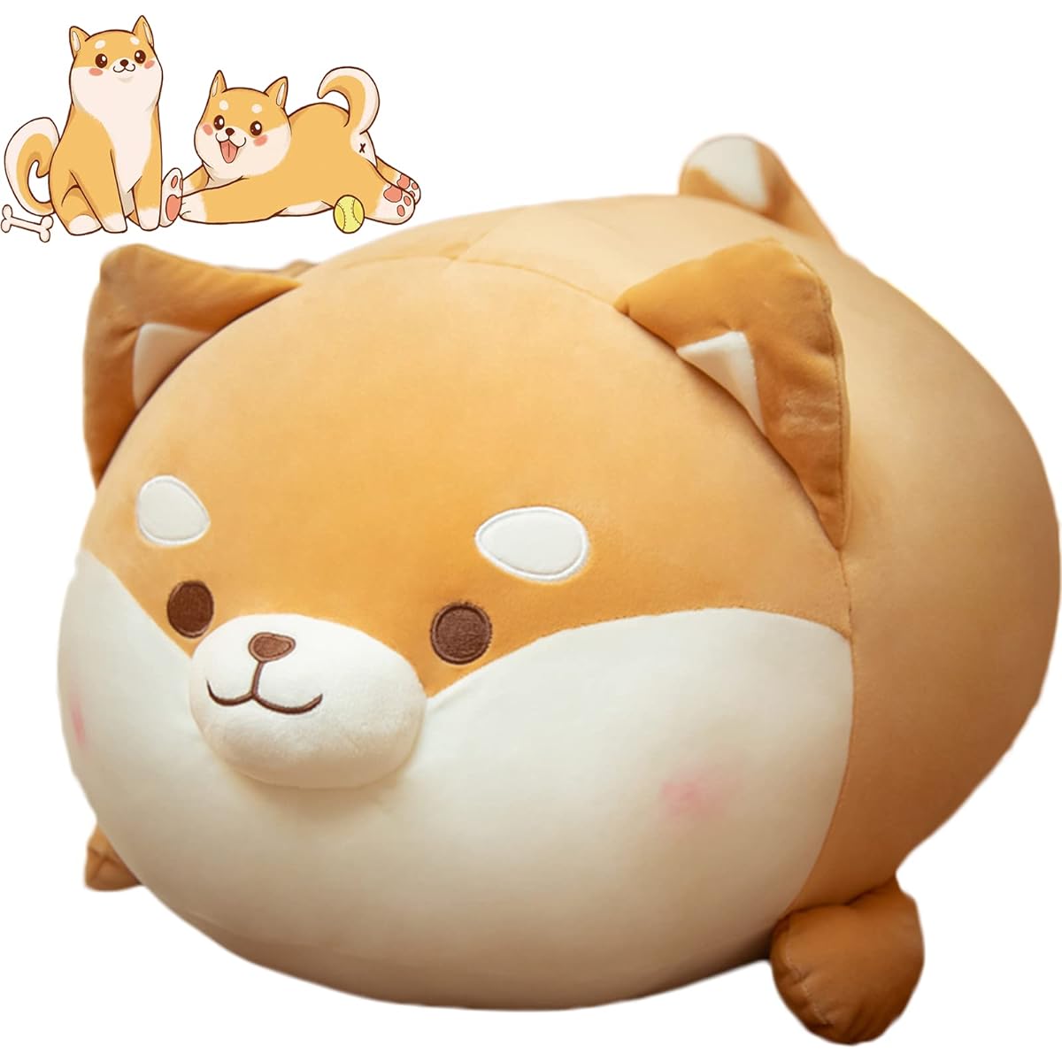 Cute Soft Shiba Inu Stuffed Animals Shiba Inu Dog Plush Toy Shiba Inu Stuffed Animal Throw Pillow Shiba Inu Dog Cuddle Shiba Inu Doll Pillow Gift for Kids Lover (12 inch)