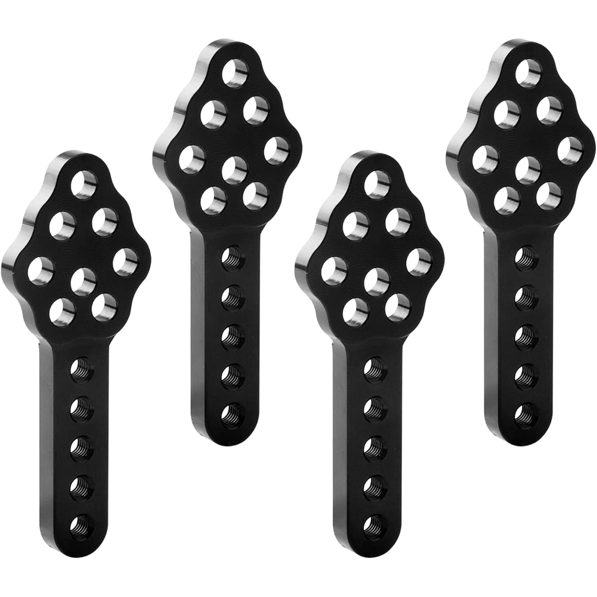4pcs Metal CNC RC Car Shock Absorber Mount Adjustable Height Angle Stand for Axial SCX10 90046 D90 D110 SCX10III RC Crawler Upgrade Black