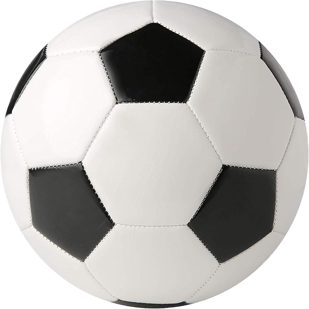Soccer Ball No. 3 Certification Ball Air Pump for Children, Elementary School Students, Junior High School Students, Junior High School, High School, University, Practice Matches, Soccer Tournaments, Lightweight, Black and White, No. 3