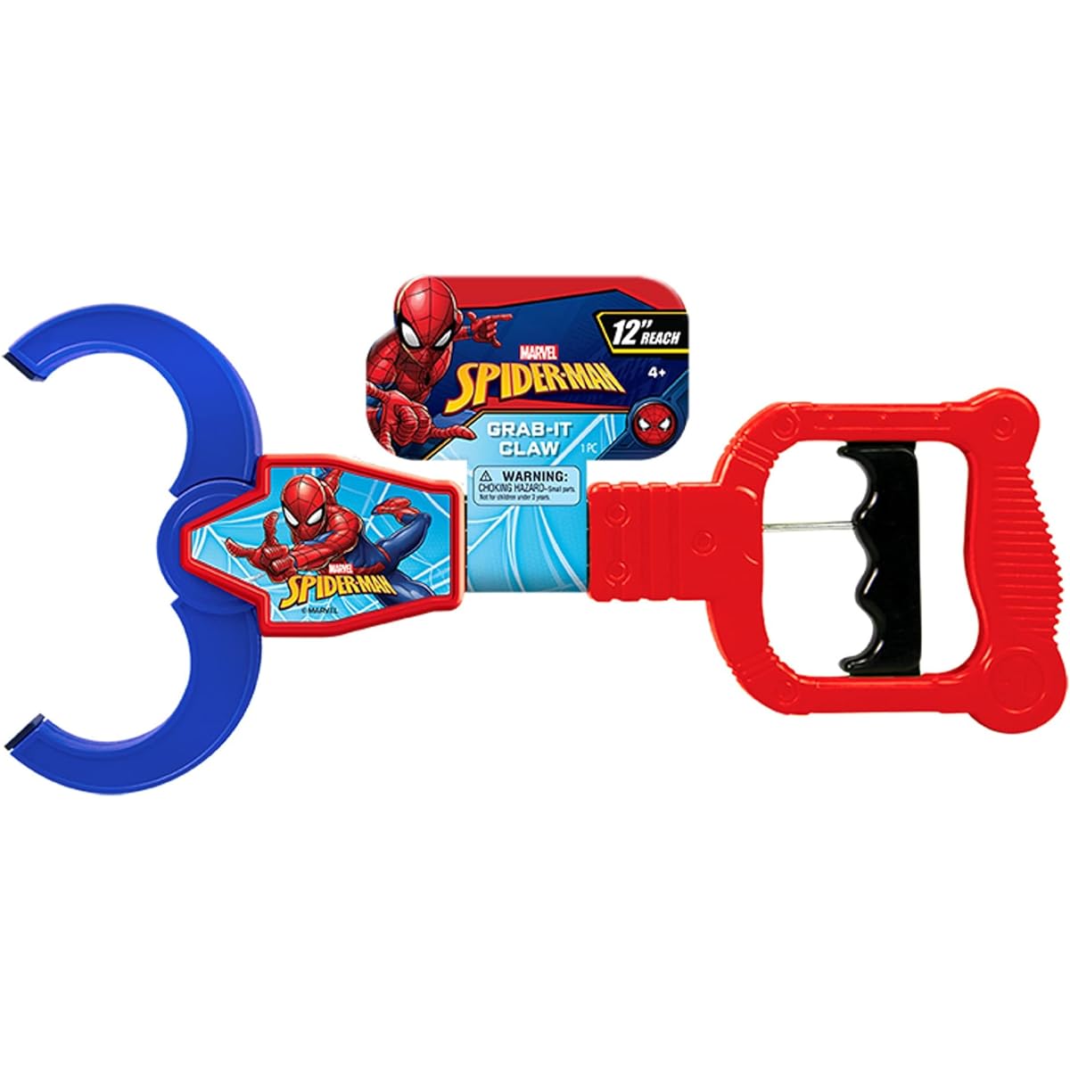 JA-RU Spiderman & Marvel Robot Arm Claw Grabber Tool (1 Unit Spiderman) Grab It Claw Toy with Stickers 12.5" Long Pick Stick Boy Toys for Kids Party Pack Favors A-6824-1s