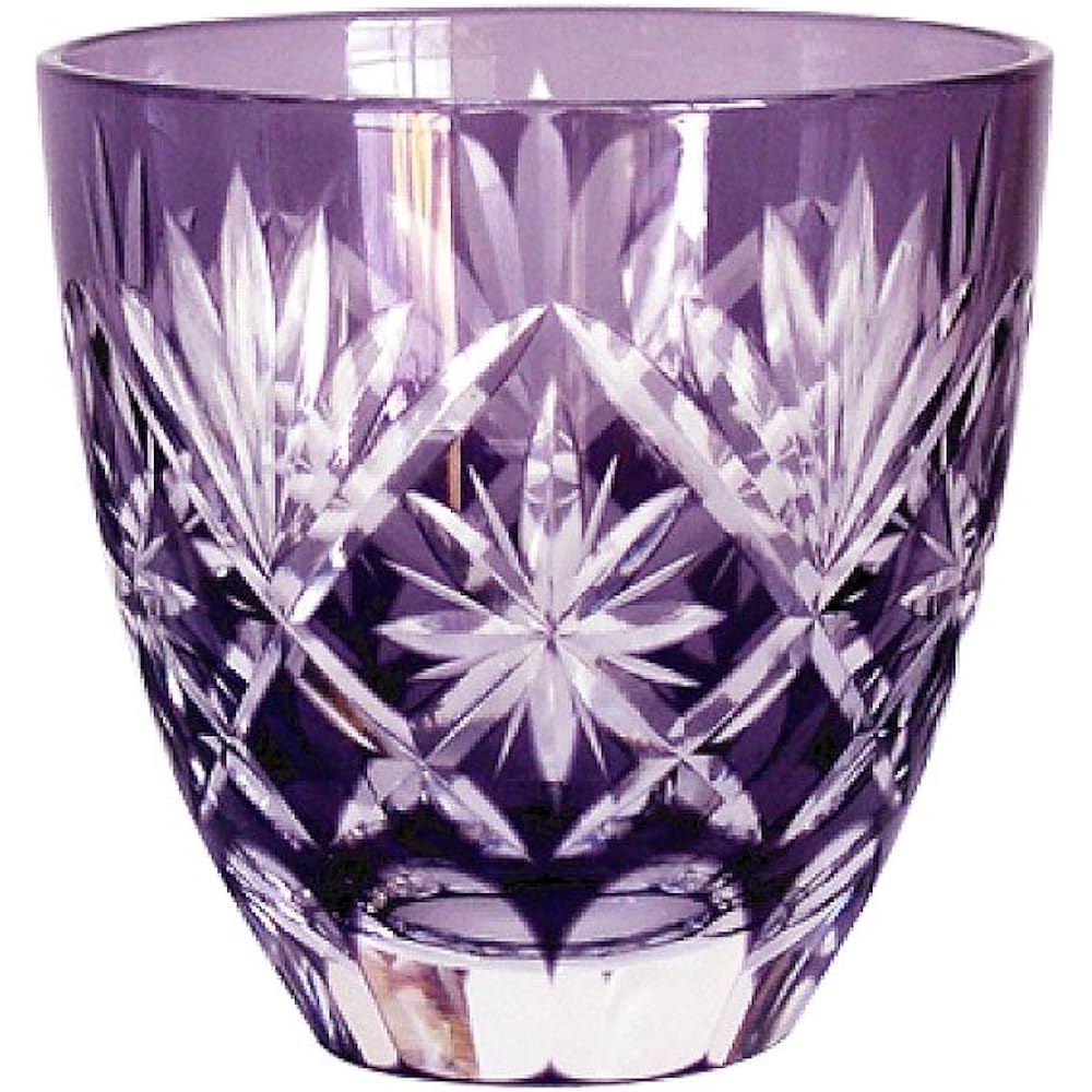 Tajima Glass Edo Purple Kiriko Guigori/Hoshi Kiriko Purple