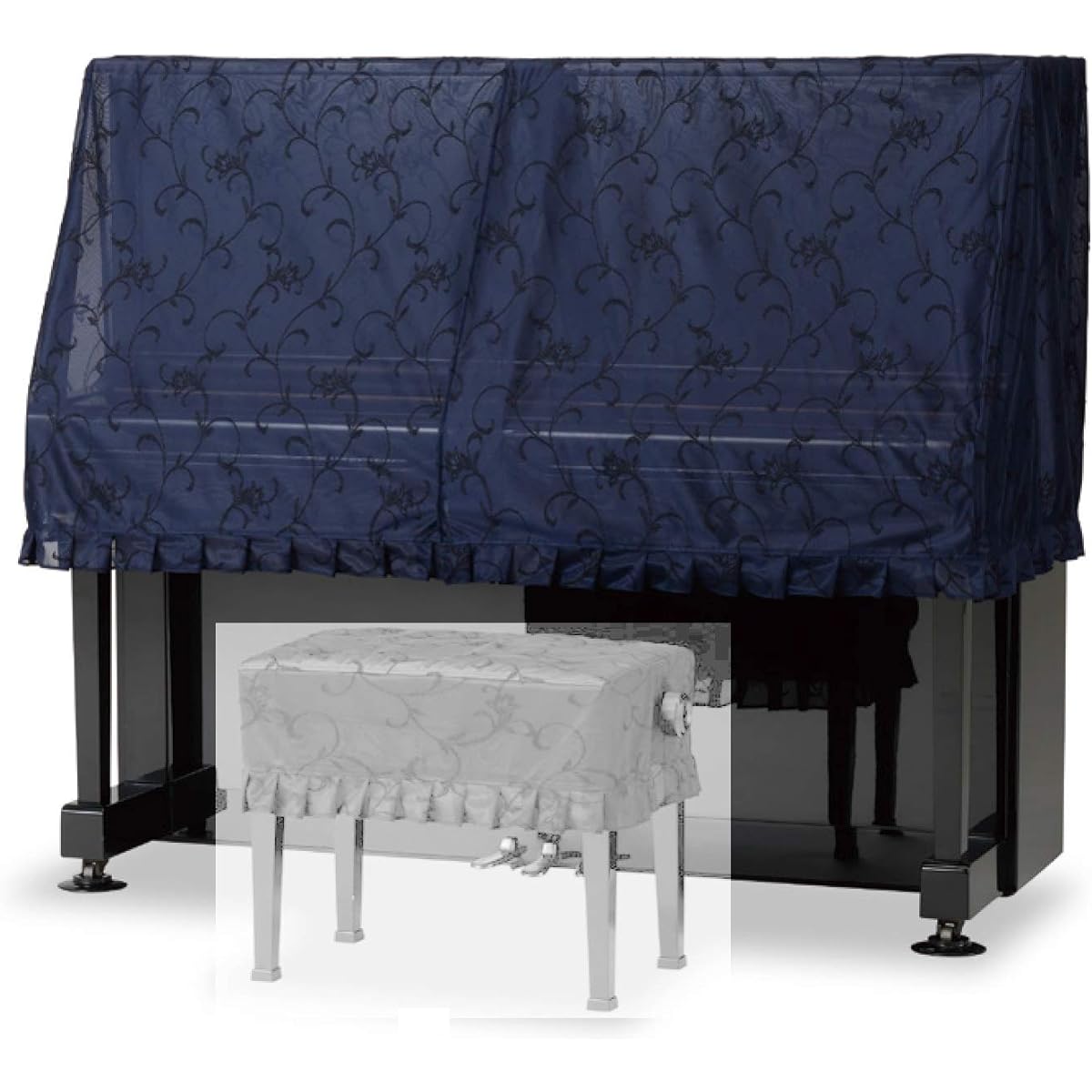 [Special edition UP with cloth] Piano cover (half cover) Yoshizawa PC-833NB (PC-733NB) (S/M size)