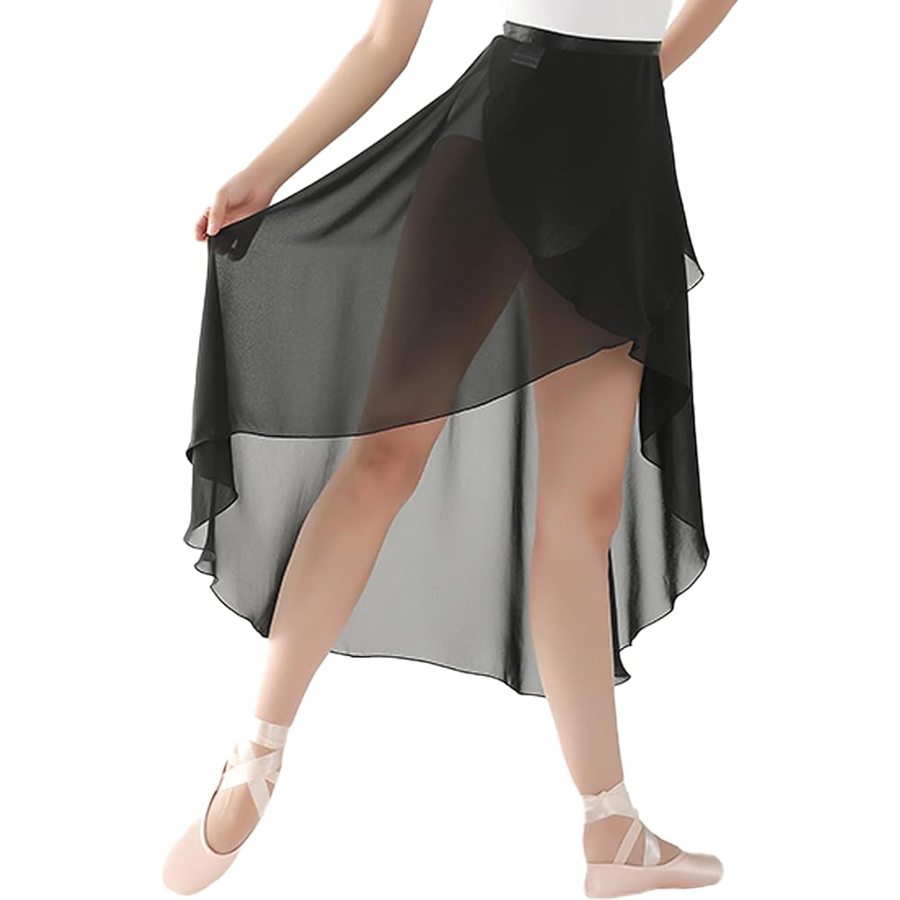 [flexdans] Ballet Skirt, Adults, Wrap Skirt, Chiffon Skirt, Ballet Supplies, Dance Skirt, Wrap Skirt, Dance, Elastic Waist, Pull-on