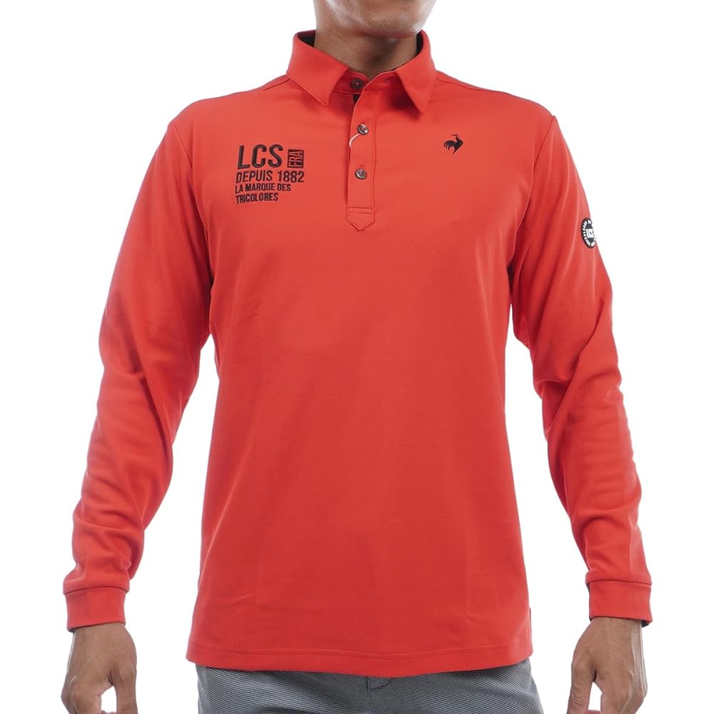 [Le Coq Sportif] Long Sleeve Shirt Polo Shirt Classic Simple Stretch Sweat Absorbent Quick Drying UPF50+ Golf QGMWJB00 Men's